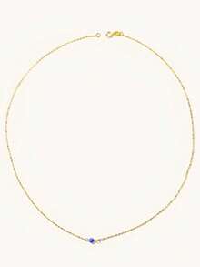 1 pieza Collar de plata de ley 925 con perla de agua dulce natural/ágata negra/turquesa/lapislázuli, elegante y minimalista para uso diario y bodas, cadena apilable - Dorado - Ver 10