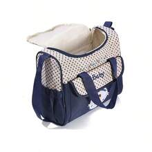 时尚多功能单肩妈妈包；轻便斜挎旅行尿布包；可爱小熊图案隔层孕妇包 - 彩色 - 查看 5