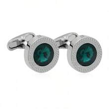 2PcsCrystal Cufflinks Men French Cuff Shirt Fashion New Wedding Groom Bridal Business Casual Dress Cuff Links Men's Jewelry Luxury Gifts - Multicolor - View 13