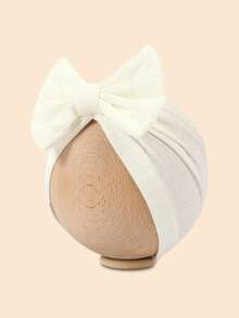 Suitable For Newborn Girls And Boys. Features A Bow Decoration And Is Suitable For Babies Aged 1-12 Months To Wear With Outfits. Made With A Knitted, Hand-Sewn Technique, The Fabric Is Elastic. This Headband Cap Is A Beautiful Headwe - Multicolor - View 11