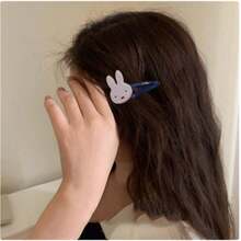 MIFFY 一套/4个可爱米菲卡通发圈发夹甜美刘海夹侧夹女孩生日礼物 - 彩色 - 查看 3