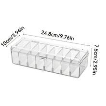 1 pieza Caja de almacenamiento multifuncional para extensiones de pestañas, caja de almacenamiento de cables de datos, organizador de herramientas de maquillaje de pestañas postizas, caja a prueba de polvo, caja de almacenamiento de artículos domésticos pequeños, caja a prueba de polvo para herramientas de extensión de pestañas. - transparente - Ver 8
