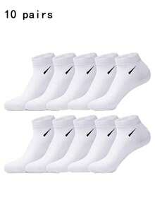 20 Pairs Neutral White Short Socks, Couple Sports Socks, Suitable For All Seasons (1/5/10/20 Pairs) - White - View 4