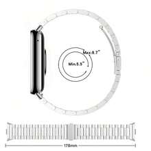 Adjustable Stainless Steel Watch Band, Compatible With Watch 6/5/4, Mi Band 9 Pro/8 Pro, Luxury Metal Strap, Unisex Smart Watch Accessory, Ideal Gift - Multicolor - View 8