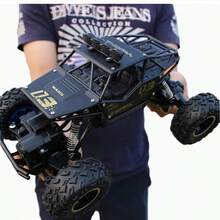 4x4遥控越野车；带LED灯的漂移玩具，适合男孩女孩；圣诞礼物、生日礼物、新年礼物、礼盒包装。 - 黑色 - 查看 3