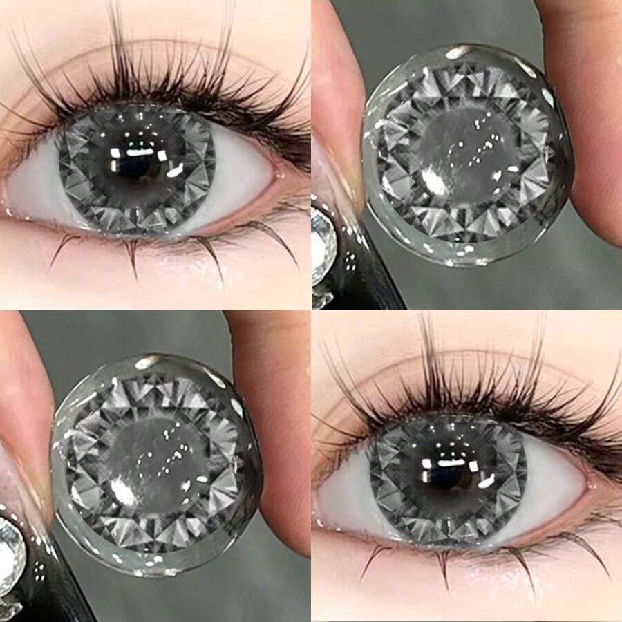 1 Pair JEWELENS Grey Diamond Color Eyeshadow - Grey - View 1