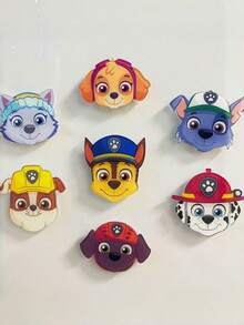 7/8/9pcs Paw Patrol Refrigerator Magnets/Stickers Ideal For Photo Wall Plant Board And Reminder Notes Perfect Home Decor For Kitchen Adding Fun To Refrigerator Or Magnetic Surfaces - Multicolor - View 10
