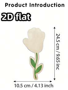 1pc Blank Wooden Flower Bud Decor, Wooden DIY Handprint Art Flower Card, Warm Home Decor, Mother's Day Handprint Flower DIY Floral Card, Suitable For Living Room, Bedroom, Office Desk, Mother's Day, Wedding Anniversary, Friends, Christmas, High-End Home Gift - One Mother's Day Handprint Flower - View 5