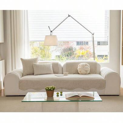 1 chiếc vỏ gối sofa vải chenille không đều, vỏ bọc sofa tối giản, chăn phủ đa năng dùng được cả bốn mùa, vỏ bọc sofa chống trượt, chống bụi, chống nhăn, thoáng khí, mềm mại, bảo vệ sofa, có thể giặt máy, không biến dạng, chống phai màu, bền, chống trầy xước do thú cưng, chống bám bẩn, làm mới sofa, trang trí sofa, tăng thêm vẻ đẹp cho không gian, phù hợp với sofa 1-4 chỗ ngồi, sofa hình chữ L.