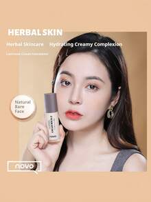 NOVO Luminous Cream Foundation, Oil Control Waterproof Concealer Long-Lasting Makeup, Suitable For Any Makeup Look, Perfect Makeup Effect, Ideal For Commuting And Travel - 01# Porcelain Gloss - View 3
