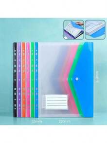 100 hojas sueltas de recambio, 6 separadores de archivos A4 (con clips rápidos), adecuados para archivadores de 2/3/4/11 anillos, etiquetas extraíbles, 6 colores disponibles, adecuados para útiles escolares - A4 - Ver 7