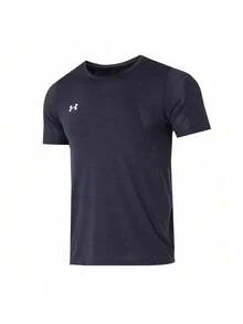 Under Armour 男女通用T恤，2026夏季新款足球训练运动跑步健身透气短袖T恤 25500518-013 - 藏蓝色 - 查看 7