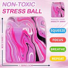 Fidget Toys Stress Cube, 1.38"*1.38" Stress Balls For Kids Adults Stress Relief, Ice Squishy Cube Sugar Balls, Sensory Toys For Kids With Autism An Danxiety Disorder(Green) - Hồng - Xem 3
