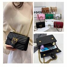 Pk Women's Bags, Exclusive Niche Luxury Shoulder Bag With Swallow Motif, Elegant Shoulder Bag With Chain Strap, Double Swallow Design. - 紅色 - 查看 5