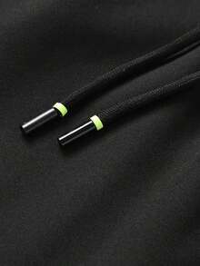 Men's Summer Casual Sports Shorts, Lightning Print, Adjustable Drawstring Waist, Suitable For Outdoor Activities, Cycling, Running And Daily Wear - Black - View 6