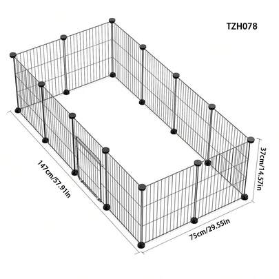 Pet Fence, Small Animal Cage, Indoor Portable Metal Wire DIY Fence, Suitable For Small Pets Like Guinea Pigs