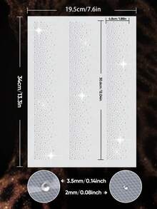 12Pcs Rhinestone Iron-On Sheets, Glitter Crystal Transfer Patches For Clothing Jeans Jackets DIY Crafts - Gorgeous - View 12