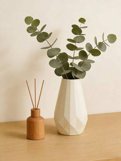 1pc Modern Geometric Minimalist Multifunctional Decorative Vase, Desktop Decor For Living Room, Bedroom, Office, Summer Home Decor, Flower Vase, Aesthetic Home Decor, Desktop Decoration