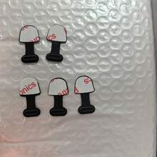 5 nút bịt chống thất lạc và chống bụi, tương thích với cổng sạc Apple, Android, Type-C, chất liệu silicon, giúp ngăn ngừa bụi bẩn và thất lạc. - màu đen - Xem 6