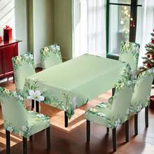 1/4/6/36pcs Set, Lace Decor Pattern, Elastic Tablecloth & Chair Cover Combo, Suitable For Home Kitchen, Party, Holiday Decor, Indoor/Outdoor Dining Table & Chair Decoration, Multi-Occasion All Season - Multicolor - View 15