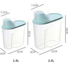4pcs Cereal Sealed Jar 2 Powder 2 Green, Plastic Clear Container Set With Inverted Lid For Cereals, Rice, Pasta, Tea, Nuts And Coffee Beans, Plastic Food Preservation Jars, Household Kitchen Supplies, Kitchen Storage, Plastic Cereal Dispenser Storage Box - Xanh lá + Hồng - Xem 9