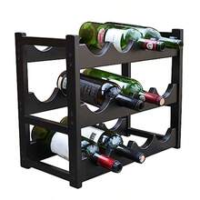 Hogare Cava de Madera para vinos Diseño Moderno y Elegante Útil y práctica Mueble para Botellas Acabados Finos Resistente Capacidad 12 Botellas Chocolate  855595 - Chocolate - Ver 5