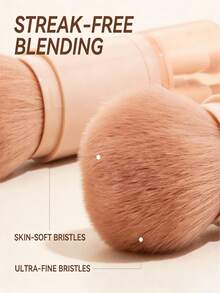 Bộ cọ trang điểm du lịch 4 trong 1, cọ nền có thể thu gọn, cọ má hồng, cọ phấn phủ, cọ phấn mắt, cọ che khuyết điểm, bộ cọ trang điểm - Nhiều màu - Xem 4