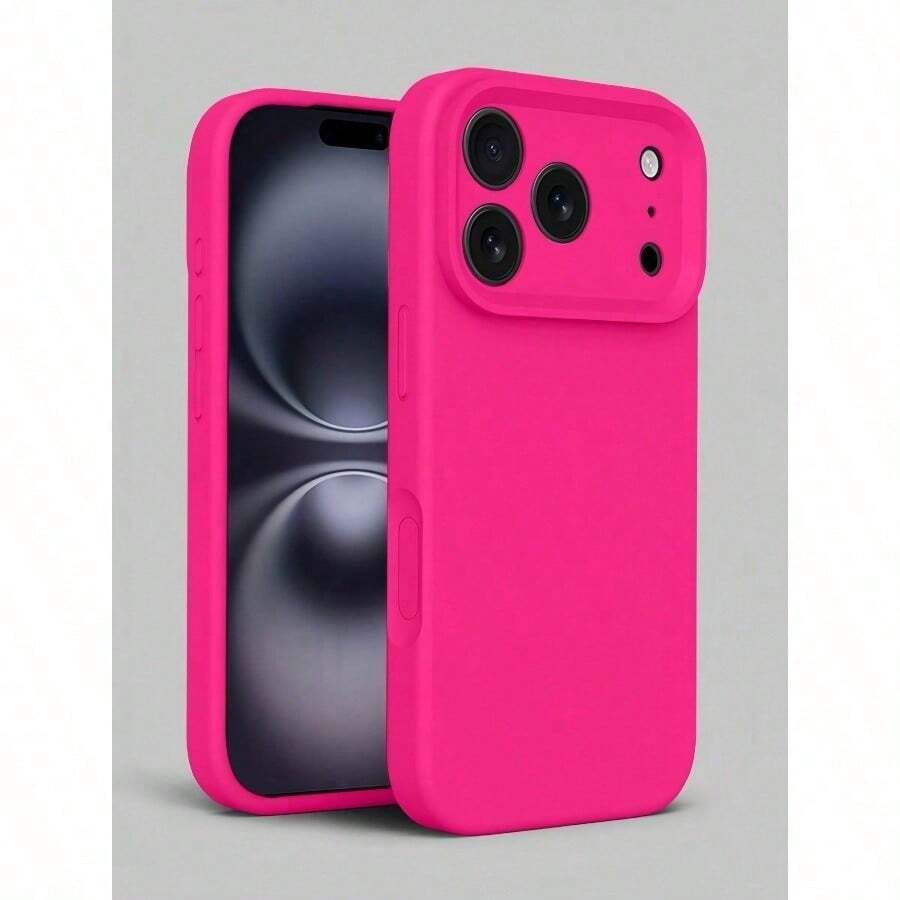 High-Quality Liquid Silicone Phone Case, Compatible With IPhone 17 Pro Max, 17 Pro, 17 Air, 17, 16, 15, 14, 13, 12, 11 Pro Max Plus, Soft Touch, Shock-Absorbing Protective Cover - Firefly Rose - View 1