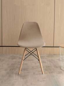 1pc/2pcs Solid Color Velvet Chair Cover, Elastic Slipcover, Nordic Style Vanity Stool, Wear-Resistant, Dirt-Resistant, Scratch-Resistant, Home Goods, Solid Color, Backrest Cover, Seat Cushion Cover, Suitable For Hotel, Home, Restaurant - Champagne - View 3