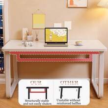 Modern Simple Home Office Desk, 47.2 Inch Small Computer Table, Writing Desk For Bedroom - White - View 2