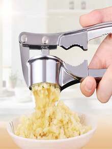 1/2 cái dụng cụ ép tỏi bằng kim loại, dụng cụ băm tỏi thủ công chuyên nghiệp, dụng cụ nghiền tỏi và gừng, dụng cụ thái rau củ, dụng cụ băm và bóc vỏ tỏi, dụng cụ nêm gia vị, vật dụng thiết yếu trong gia đình, phụ kiện nhà bếp. - Nhiều màu - Xem 11