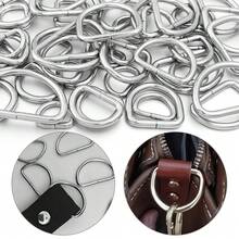 10/20pcs/Pack Iron D-Ring Buckle, Multi-Size Metal D-Rings, Semicircle Rings For DIY Bags, Jewelry, Keychains, Accessories - Silver - View 2