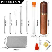 25pcs Portable Wide Eye Sewing Needle Set, Hand Sewing Needles, Embroidery Needles, Portable Transparent Storage Tube - Plastic Shell - View 3