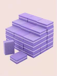 Bộ 30 miếng/gói dũa móng tay hai mặt, mút đánh bóng móng, dụng cụ chăm sóc móng mini. - Màu tím - Xem 6