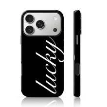Lucky Script Design Phone Case For IPhone 17 Air 16 Plus 15 Promax 14 13 12 11 Pro,And Samsung Galaxy S26 S25 S24 FE S23 Ultra, Double-Layer TPU Shockproof Protective Cover - 混合色1 - 查看 4