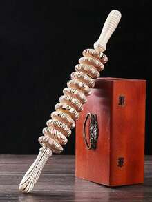 Wooden Handheld Roller Trigger Point Massage Stick, Fascia Massage Stick, Full Body Workout Tool: Body Therapy Massager, Muscle Abdominal Relief Tool, Muscle Roller Stick, Fascia Stick, Cellulite Massage Tool, Massage Stick, Leg Cellulite Remover - A - View 4