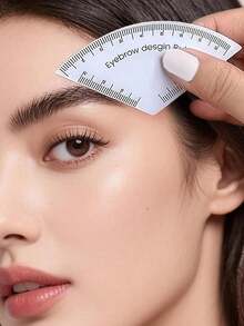 1pc Reusable Quick Eyebrow Stencil Card, Makeup Eyebrow Guide, Suitable For Beginners And Professionals To Quickly Draw Eyebrows, Suitable For Makeup And Dressing Table Use - Multicolor - View 3