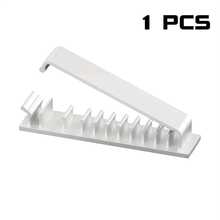 10-Slot Self-Adhesive Cable Clips, Ultimate Cable Management Tool Suitable For Desks, Home, Cars And Office Supplies, Helps Keep Cables Tidy And Organized! - A - View 6