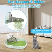 Cat Litter Scoop, Pet Waste Cleanup Filter Picker, Cat Litter Box Self-Cleaning Accessories - Multicolor - View 6