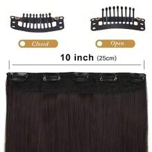 Extensiones de cabello sintético de 60 cm de largo, con 5 clips, aptas para uso diario y fiestas, fabricadas con fibra resistente al calor. - 613# - Ver 8