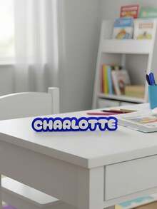 COMMERCIAL LICENSE | Free Standing Nameplate STL File | 3D Print Desk Name Plate | Personalized Name Sign | Digital Download - Multicolor - View 8