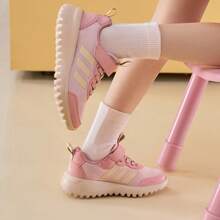 Adidas PLAYFLOW EL K 魔术贴网眼休闲运动鞋 - 淺粉色 - 查看 2
