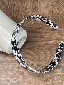 1pc French Classic Fashion Wide Acetic Amber Leopard Print Headband, Non-Slip Teeth, Smooth Surface, Thick For Women,Hairband,Hair Hoop Headbands ,Animal Print Hair Accessories Head Accessories - 棕色玳瑁 - 查看 11