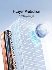Bộ 2 miếng dán màn hình điện thoại chống sốc bằng kính cường lực cho iPhone 17/17Pro Max/17Pro/16Pro Max/16/16 Pro/15/14/13/12/11/Xs/Xr, cần thiết cho sử dụng hàng ngày và văn phòng, chống nước, chống trầy xước, chống bám vân tay, phủ toàn màn hình. Quà tặng Ngày của Mẹ. - Trong sáng - Xem 6