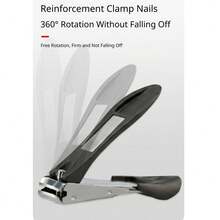 Kìm cắt móng tay Weixiang 1 chiếc bằng thép không gỉ chống văng, sắc bén, chuyên nghiệp, không văng móng, có khay hứng móng, dụng cụ làm móng tay, móng chân bền bỉ cho gia đình, salon, du lịch và sử dụng hàng ngày. - Bạc - Xem 5