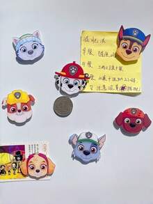 7/8/9pcs Paw Patrol Refrigerator Magnets/Stickers Ideal For Photo Wall Plant Board And Reminder Notes Perfect Home Decor For Kitchen Adding Fun To Refrigerator Or Magnetic Surfaces - Multicolor - View 8