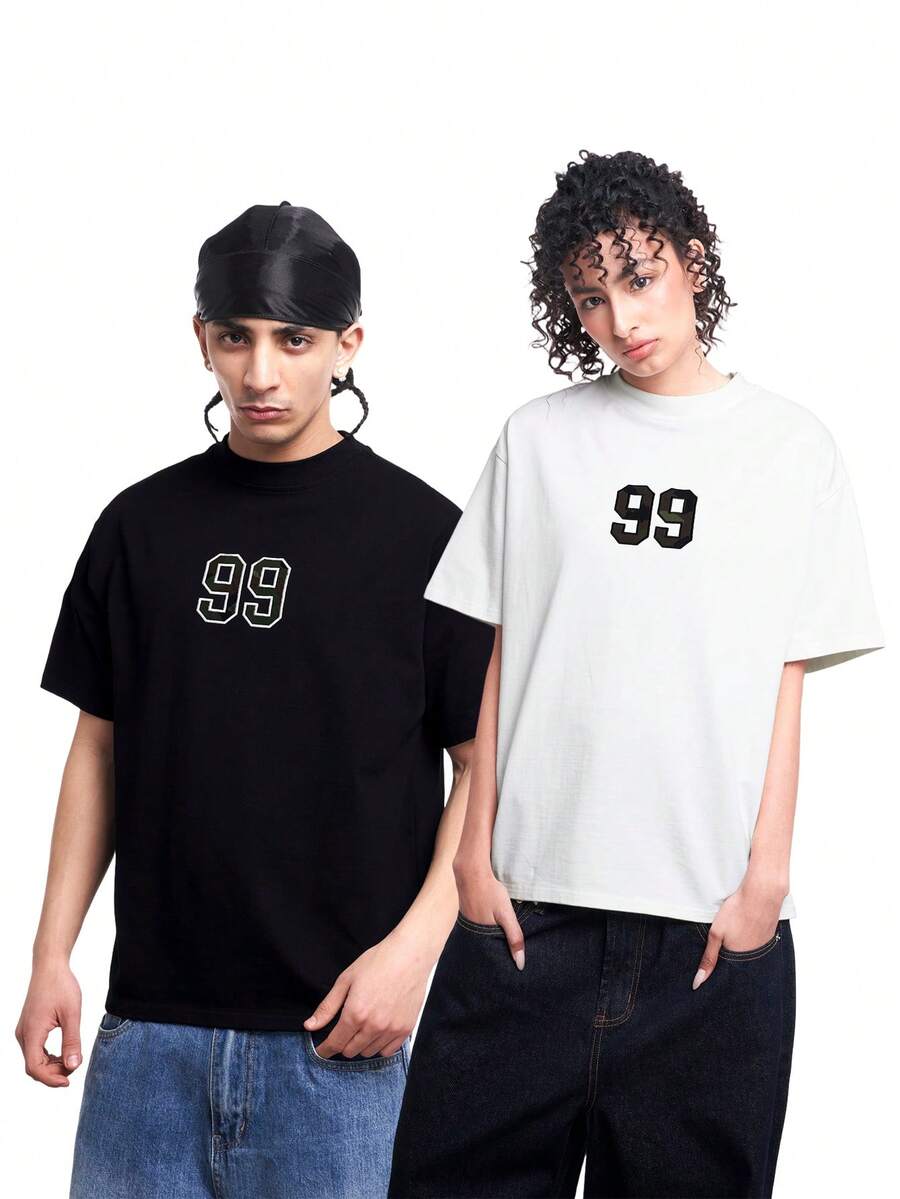 MT99 迷彩拼接印花短袖街头休闲时尚 - 白色 - 查看 1