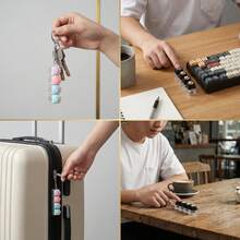 猫爪造型减压键盘，配有猫爪钥匙扣、手机挂饰和机械键盘敲击声，适合开学季和青少年减压，新奇玩具 - 彩色 - 查看 2