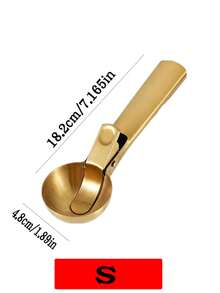 1pc Stainless Steel Ice Cream Scoop, Self-Melting Watermelon Fruit Spoon, Ice Cream Scooper Tool - Multicolor - View 13