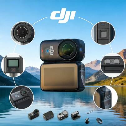  大疆（DJI）Osmo Nano運動相機 自由視角穿戴相機 Vlog騎行跑步運動相機 4K高清攝影機 超輕量相機 OSMO NANO 128GB 標配